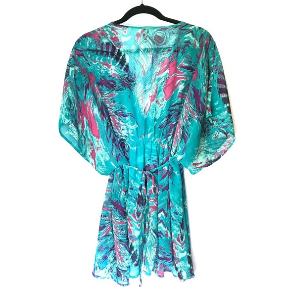 Teal and Purple Sheer Blouse - Picture 2 of 5